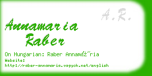 annamaria raber business card